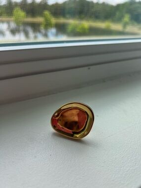 Parker Thatch Pebble ring wide NWOT